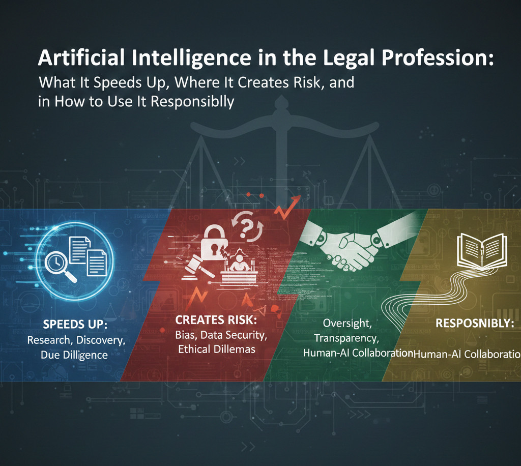 Artificial Intelligence in the Legal Profession: What It Speeds Up, Where It Creates Risk, and How to Use It Responsibly